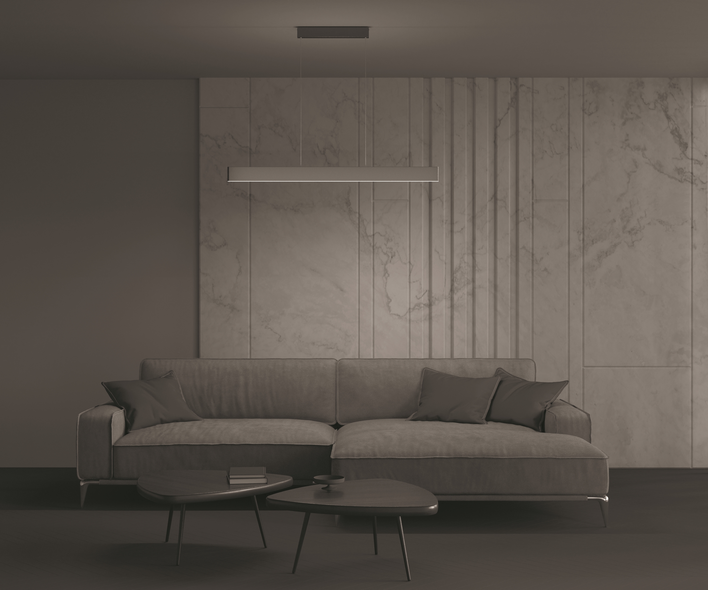 картинка Подвесной светодиодный светильник Maytoni Step P010PL-L30G4K от магазина pro-decor.kz