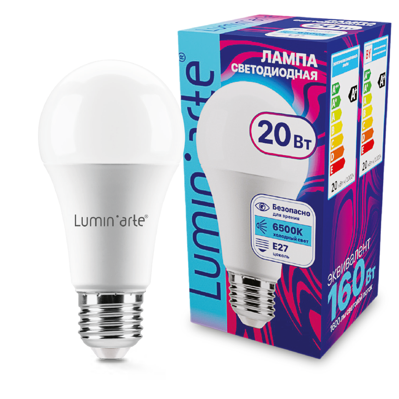 картинка Светодиодная лампа Wolta LSTD-A60-20W6KE27 от магазина pro-decor.kz