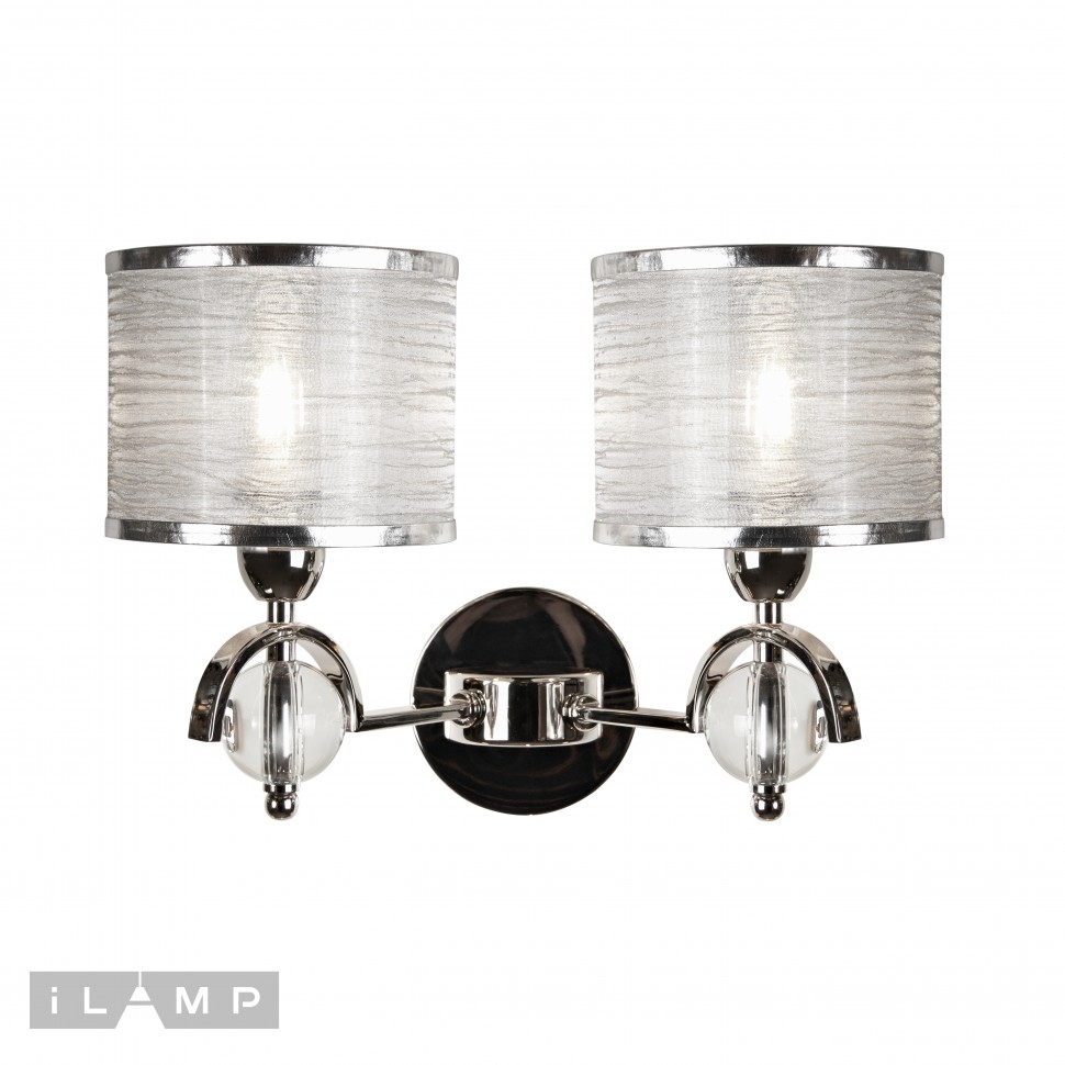 картинка Бра iLamp Chelsea W2400-2 Nickel от магазина pro-decor.kz