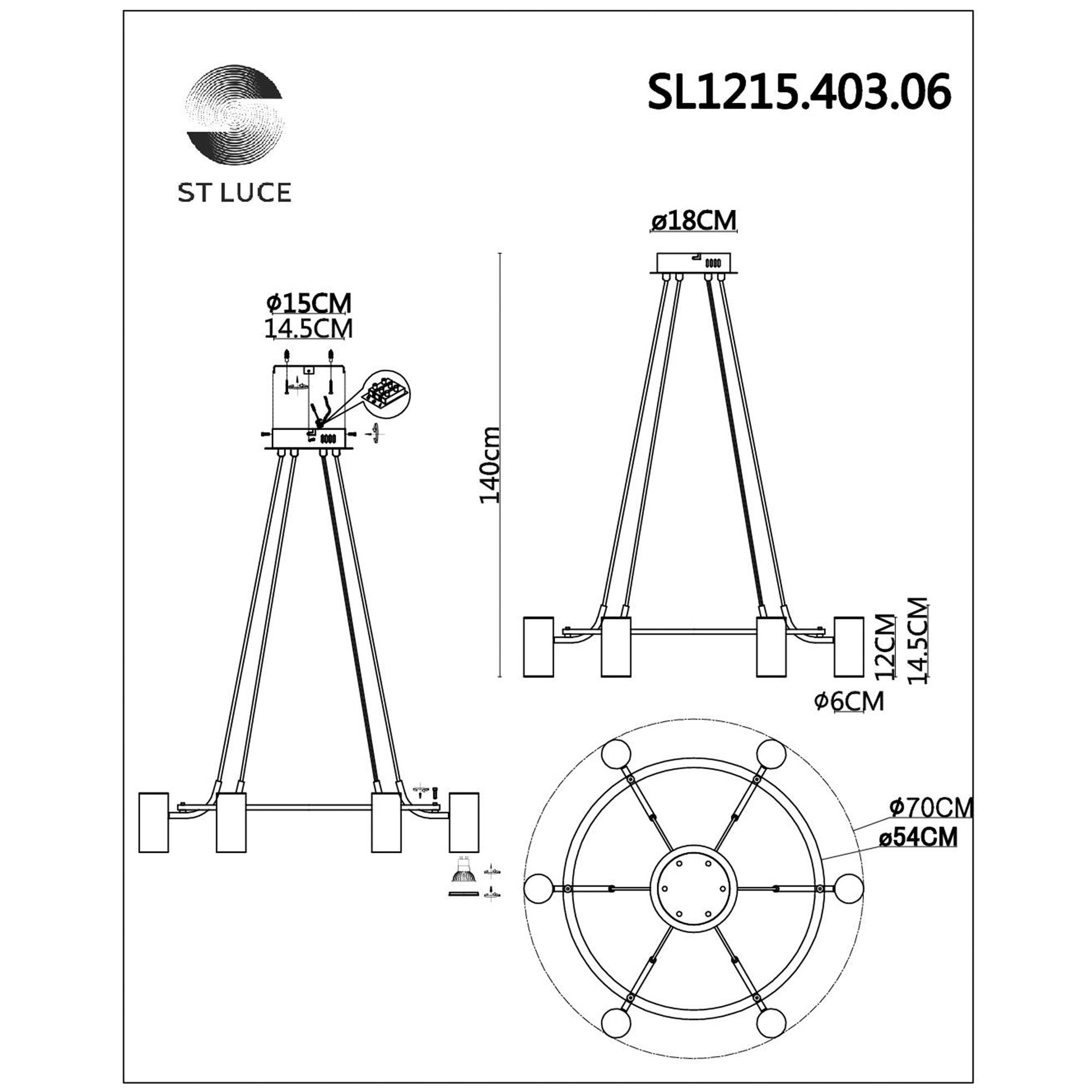 картинка SL1215.403.06 Люстра подвесная ST-Luce  от магазина pro-decor.kz