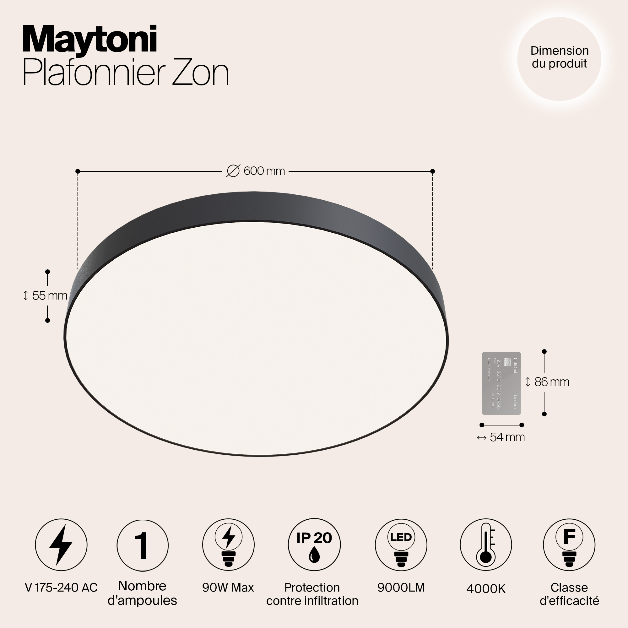 картинка Потолочный светодиодный светильник Maytoni Zon C032CL-L96B4K от магазина pro-decor.kz