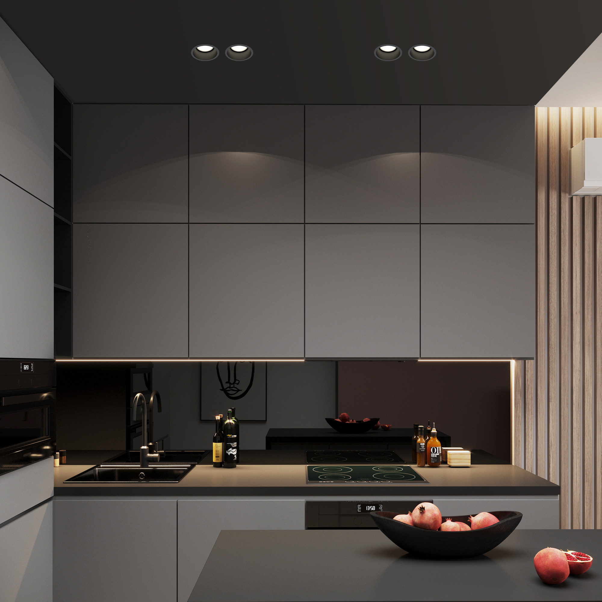 картинка Встраиваемый светильник Maytoni Reif DL049-01B от магазина pro-decor.kz