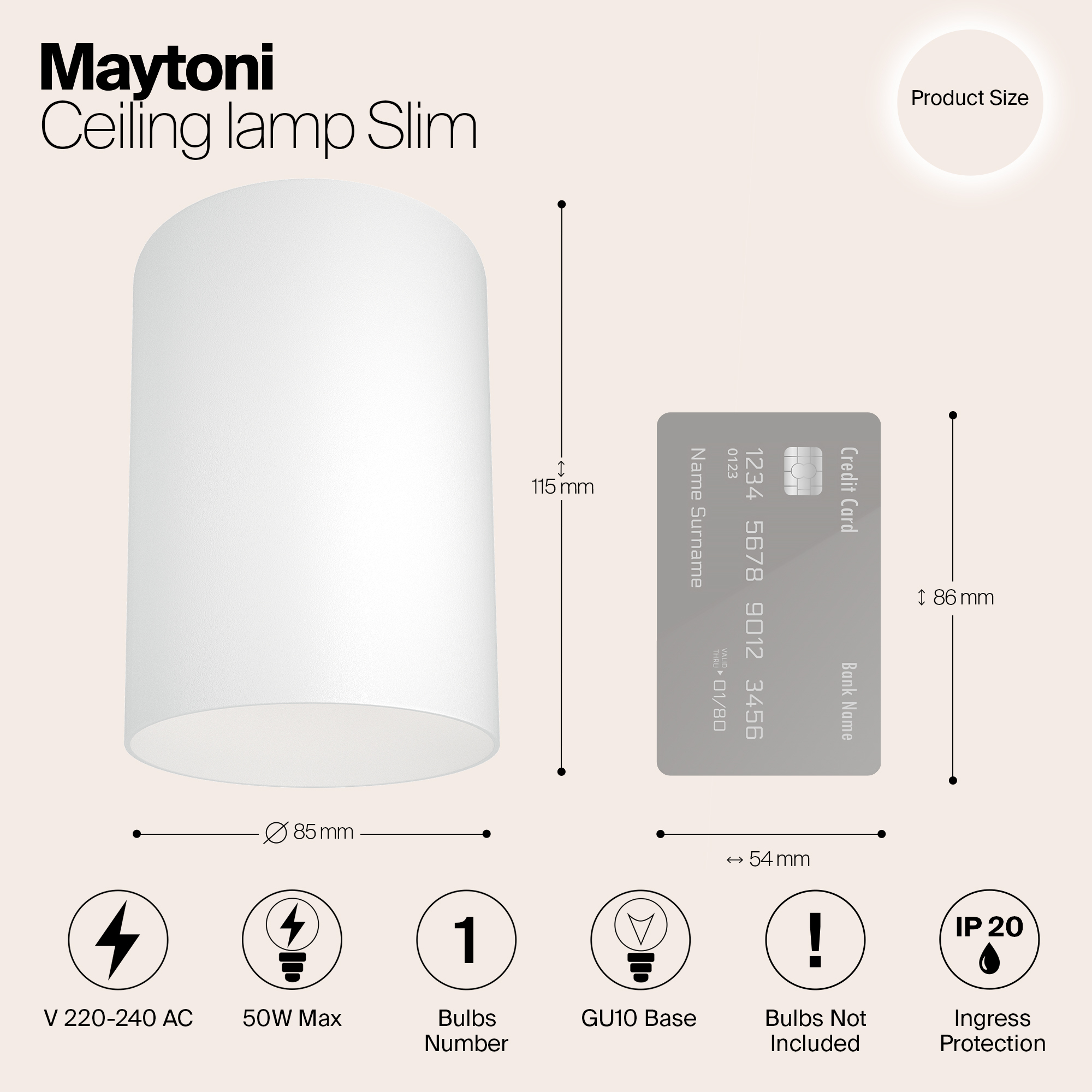 картинка Потолочный светильник Maytoni Alfa C014CL-01W от магазина pro-decor.kz