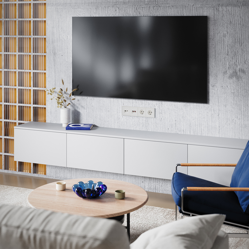 картинка Накладка для розетки TV+RJ45 кат. 6, S70 (хлопок) от магазина pro-decor.kz