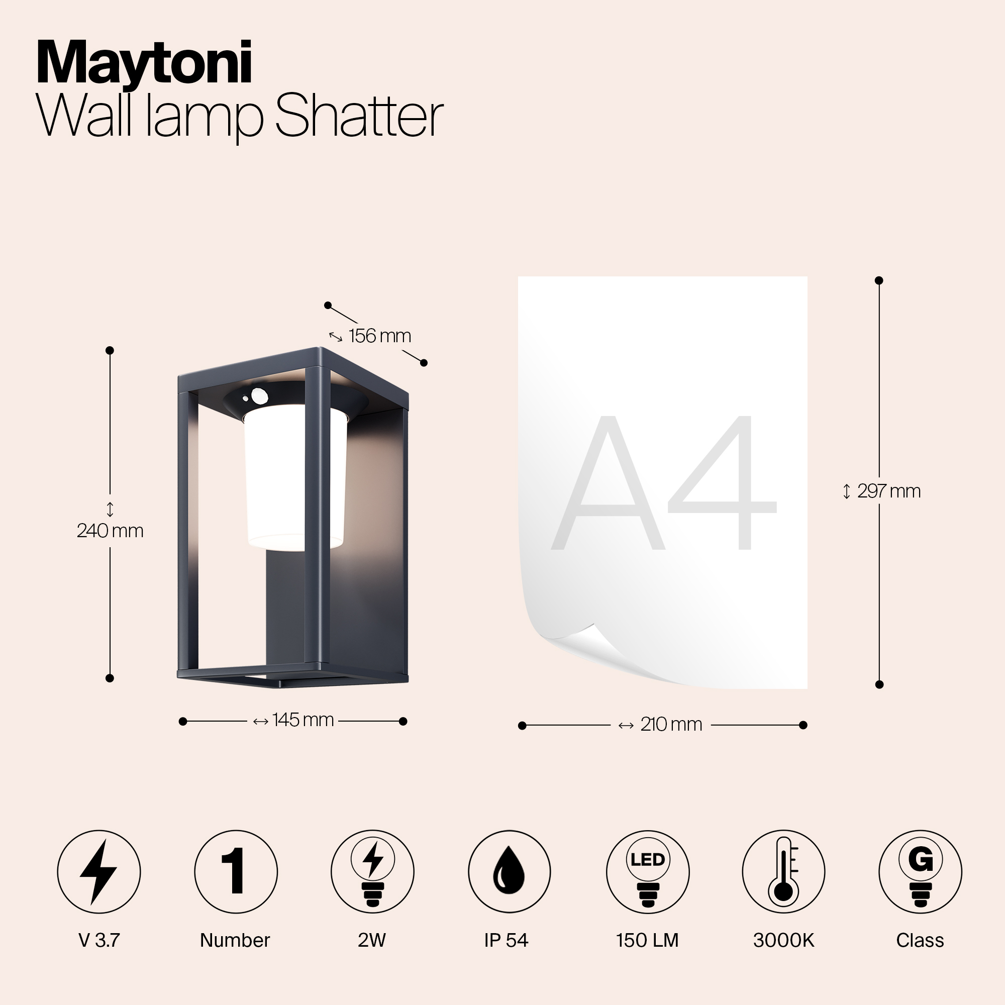 картинка Настенный светильник (бра) Outdoor OSL457WL-L2GF3K от магазина pro-decor.kz