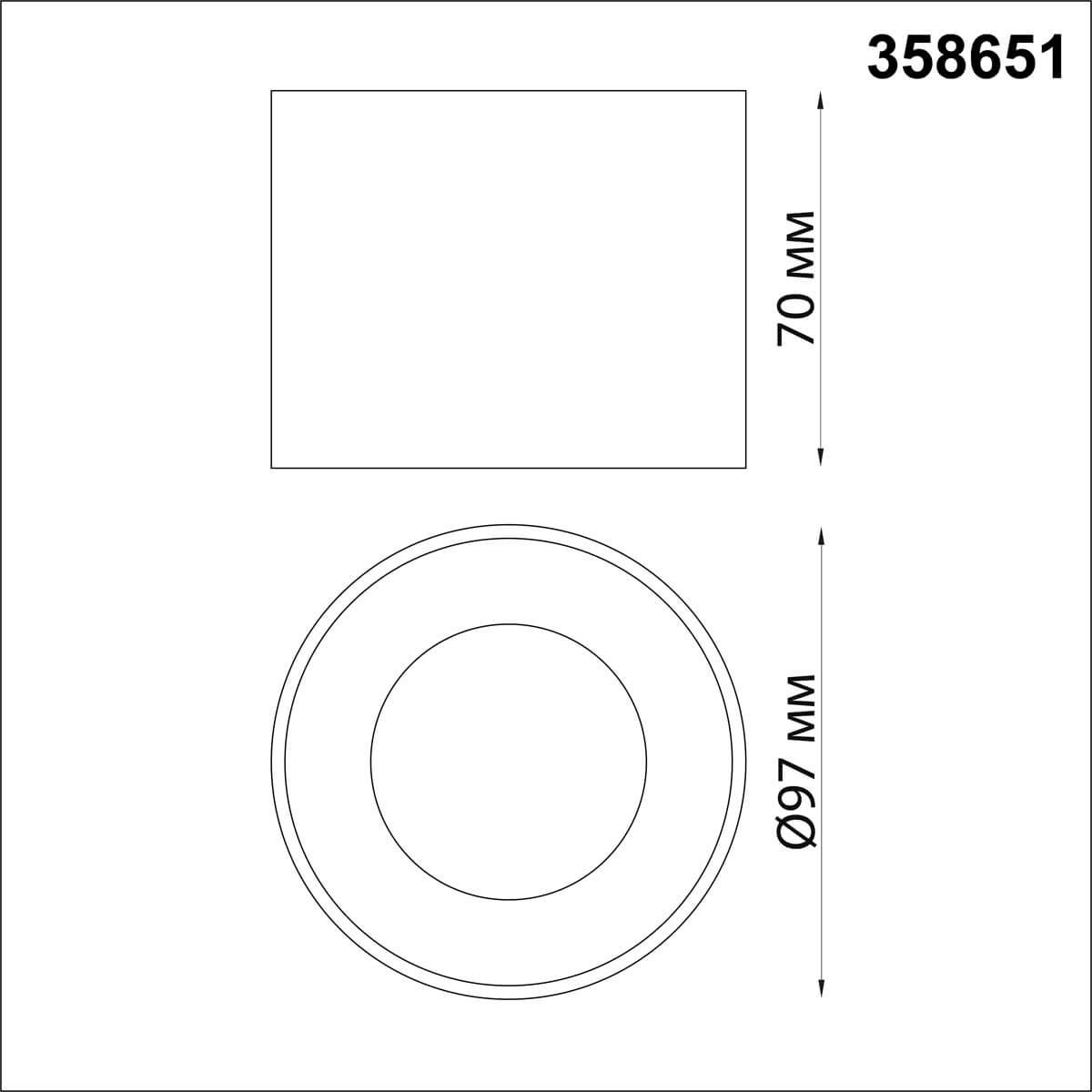 картинка Накладной светодиодный светильник Novotech Over Patera 358651 от магазина pro-decor.kz