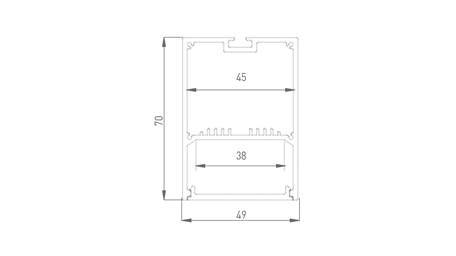 картинка Подвесной/накладной алюминиевый профиль LS.4970-R от магазина pro-decor.kz