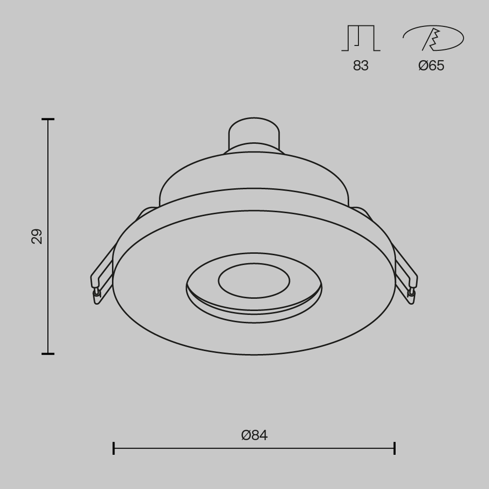 картинка Встраиваемый светильник Technical DL083-01-GU10-RD-B от магазина pro-decor.kz