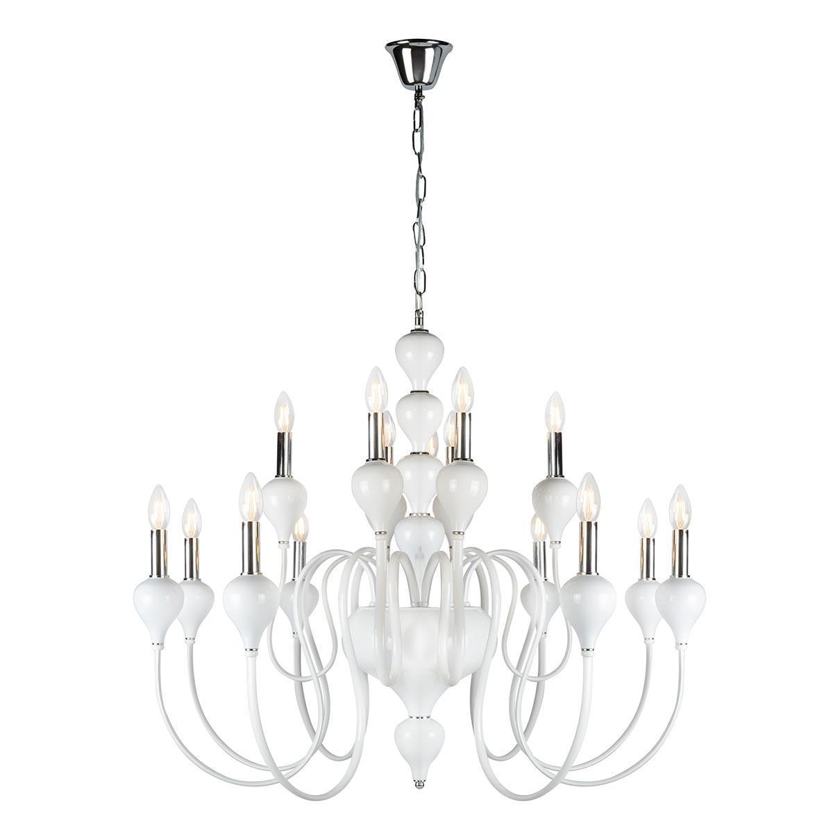 картинка Подвесная люстра iLamp Lady 88003-10+5 WH от магазина pro-decor.kz