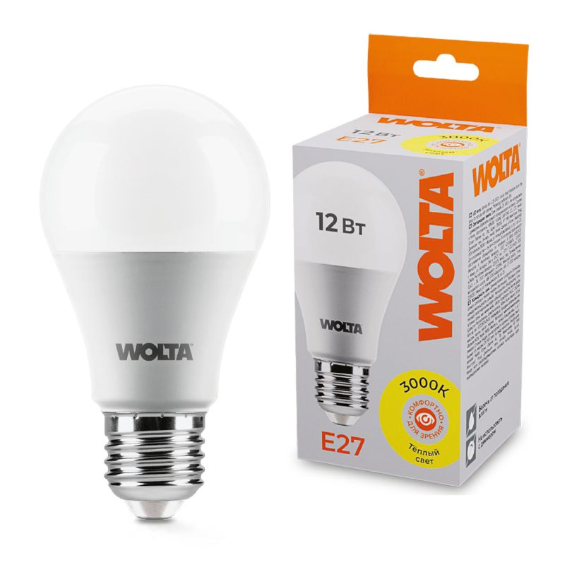 картинка Лампа LED WOLTA 25Y60BL12E27 3000K от магазина pro-decor.kz