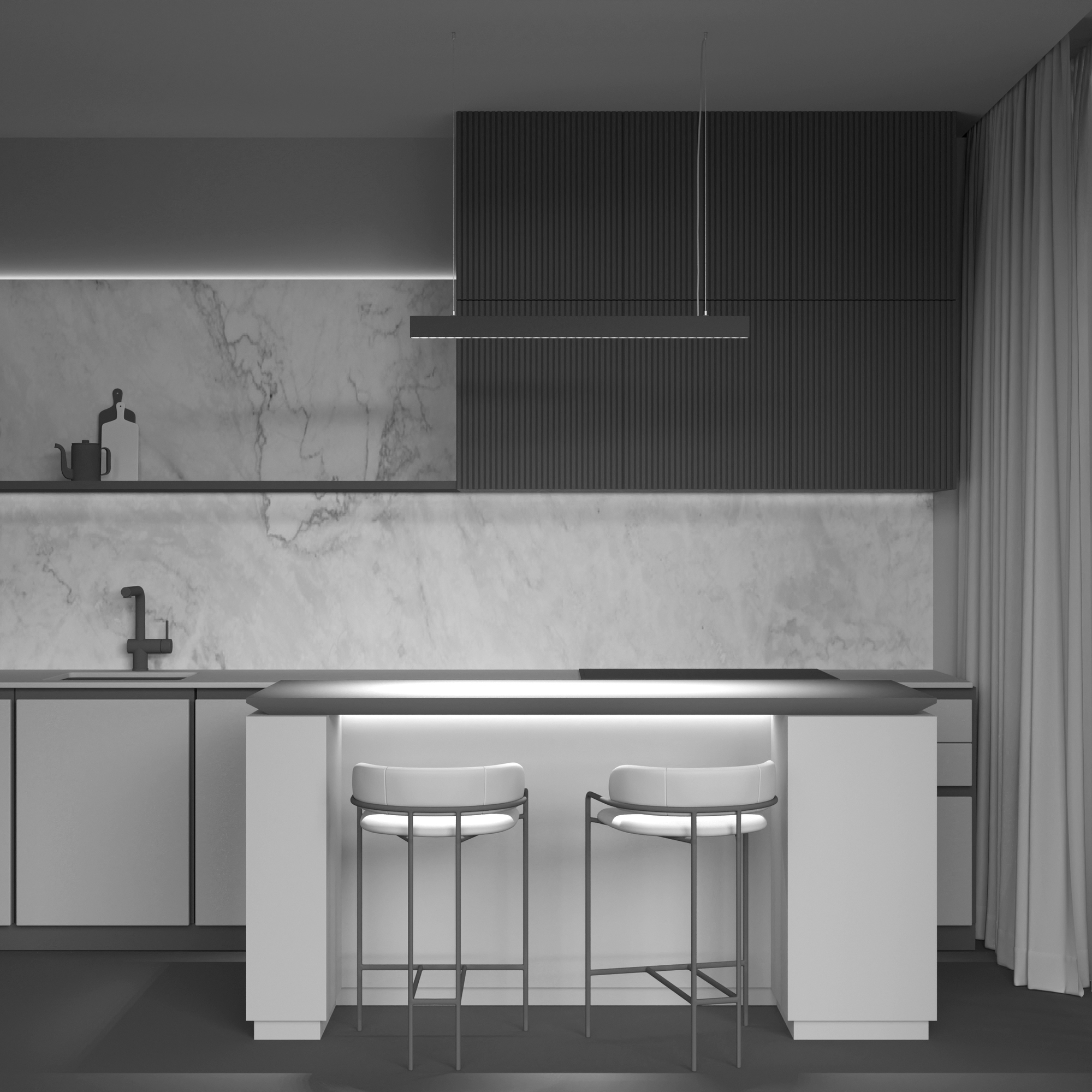 картинка Подвесной светодиодный светильник Maytoni Vinder P050PL-L40B4K от магазина pro-decor.kz