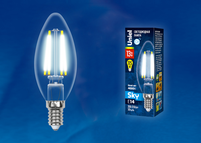 картинка LED-C35-13W/4000K/E14/CL PLS02WH от магазина pro-decor.kz