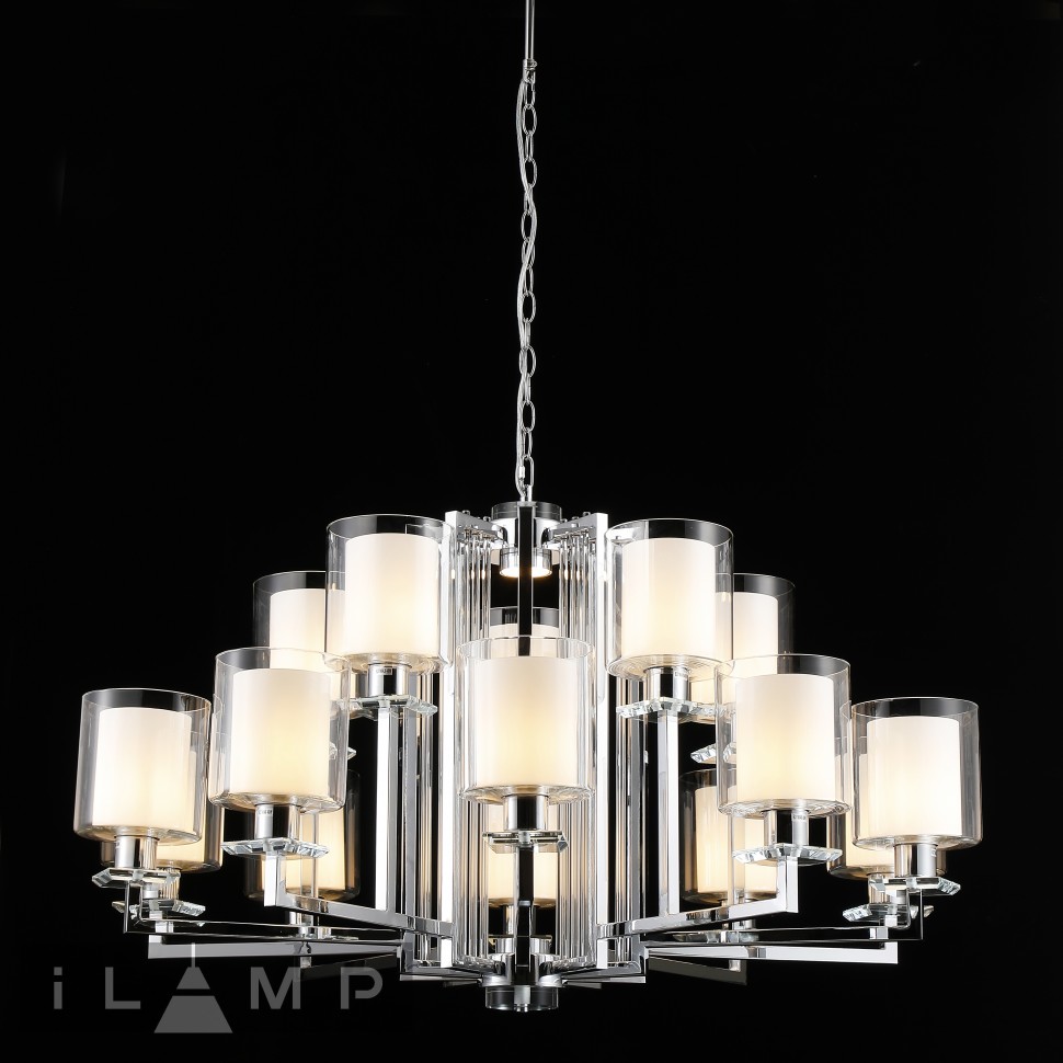 картинка Подвесная люстра iLamp King RM6201-10+5 CR+CL от магазина pro-decor.kz