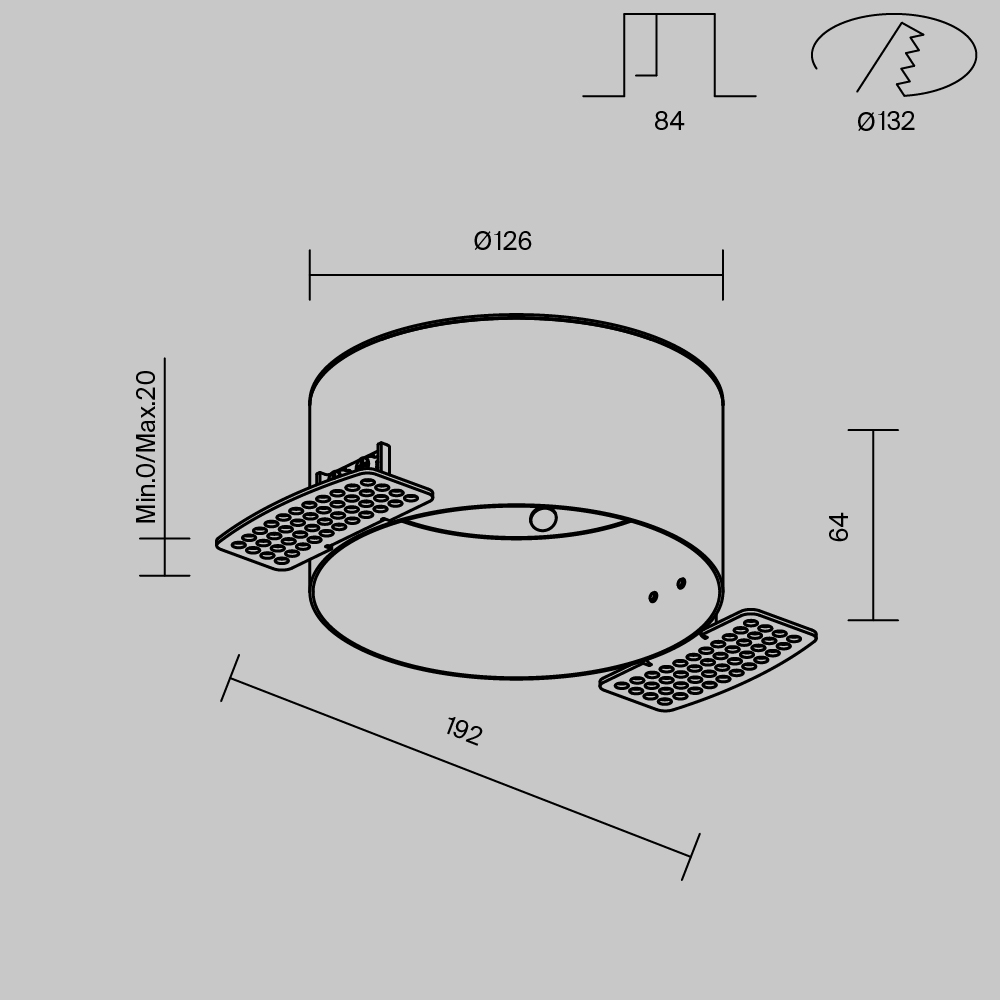 картинка Аксессуар для встраиваемого светильника Technical DLA032-TRS12-W от магазина pro-decor.kz