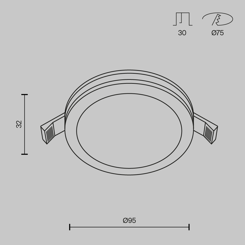 картинка Встраиваемый светодиодный светильник Maytoni Phanton DL303-L12B4K от магазина pro-decor.kz