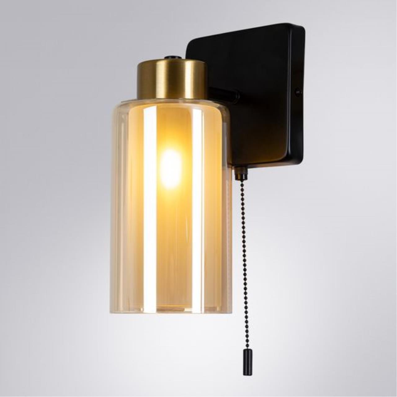 картинка Настенный светильник Arte Lamp LEO A7027AP-1BK от магазина pro-decor.kz