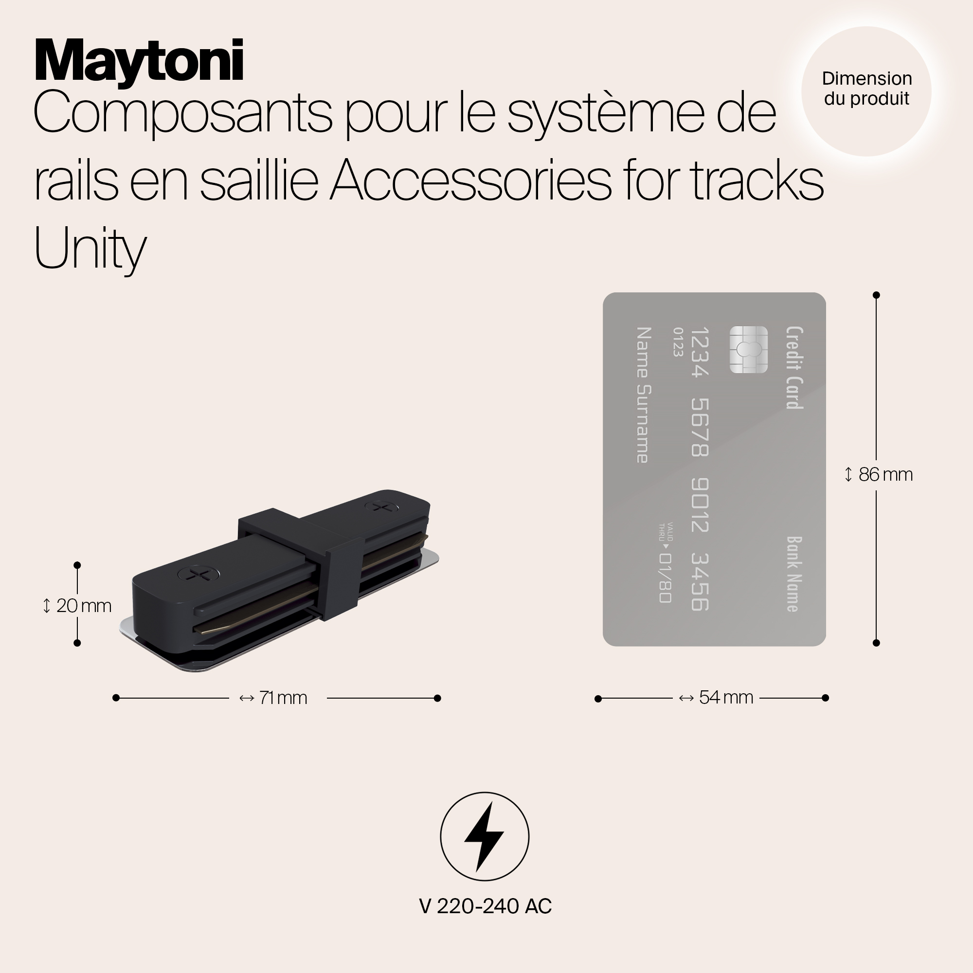 картинка Коннектор прямой Maytoni Track TRA001C-11B от магазина pro-decor.kz