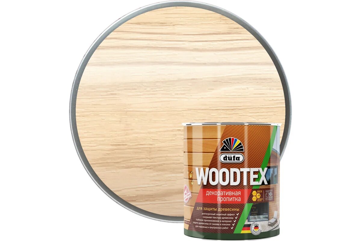 Купить Dufa Пропитка WOOD TEX бесцветная 0,9л Dufa Пропитка WOOD TEX бесцветная 0,9л