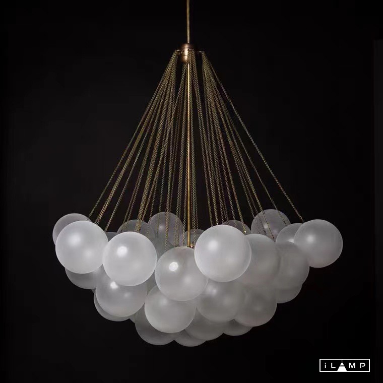 картинка Подвесная люстра iLamp GLOBE 10099P/3-D800 GOLD&WHITE от магазина pro-decor.kz