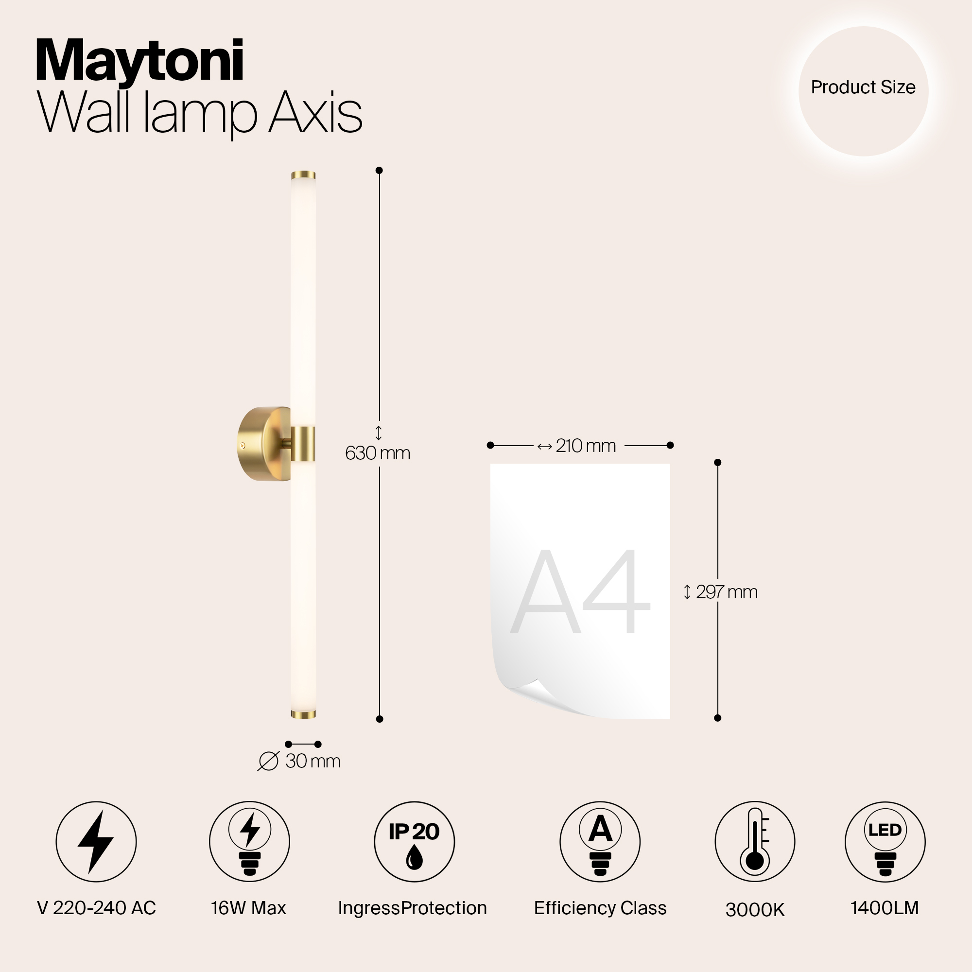 картинка Настенный светильник (бра) Maytoni MOD106WL-L16G3K магазин pro-decor.kz являющийся официальным дистрибьютором в Казахстане картинка Настенный светильник (бра) Maytoni MOD106WL-L16G3K от магазина pro-decor.kz