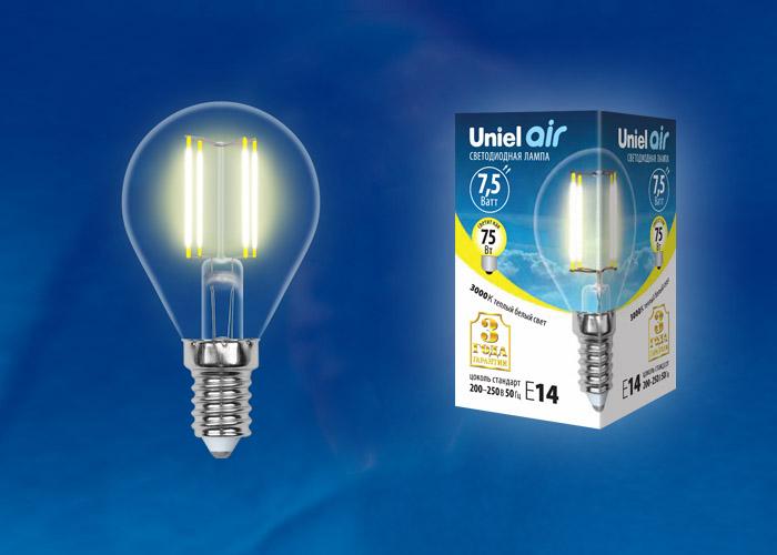 картинка LED-G45-7.5W/WW/E14/CL GLA01TR картон от магазина pro-decor.kz
