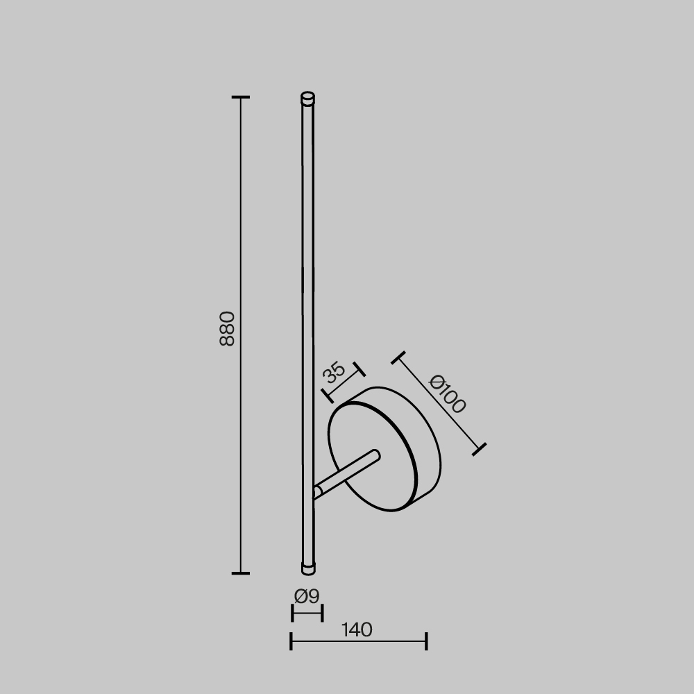 картинка Настенный светильник (бра) Technical C085WL-L12BS2.7K от магазина pro-decor.kz