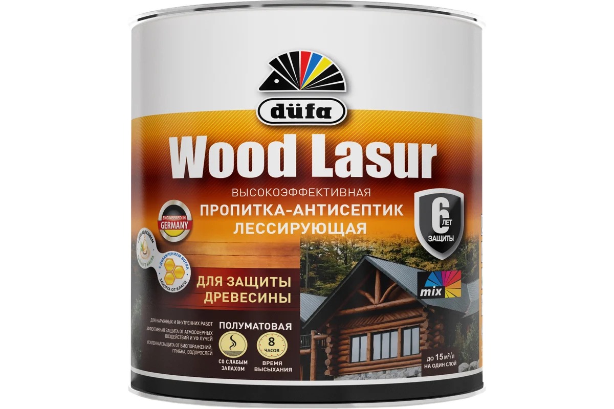 Купить Dufa Пропитка WOOD LASUR бесцветная 0,9л Dufa Пропитка WOOD LASUR бесцветная 0,9л